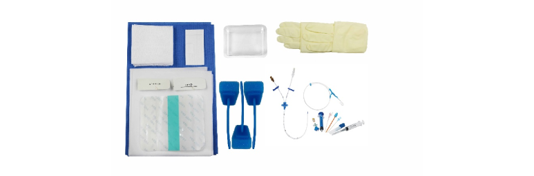Central venous catheter 1 Guide wire 1 Tissue dilator 1 Introducer needleYshape Needle 1 Catheter fa...